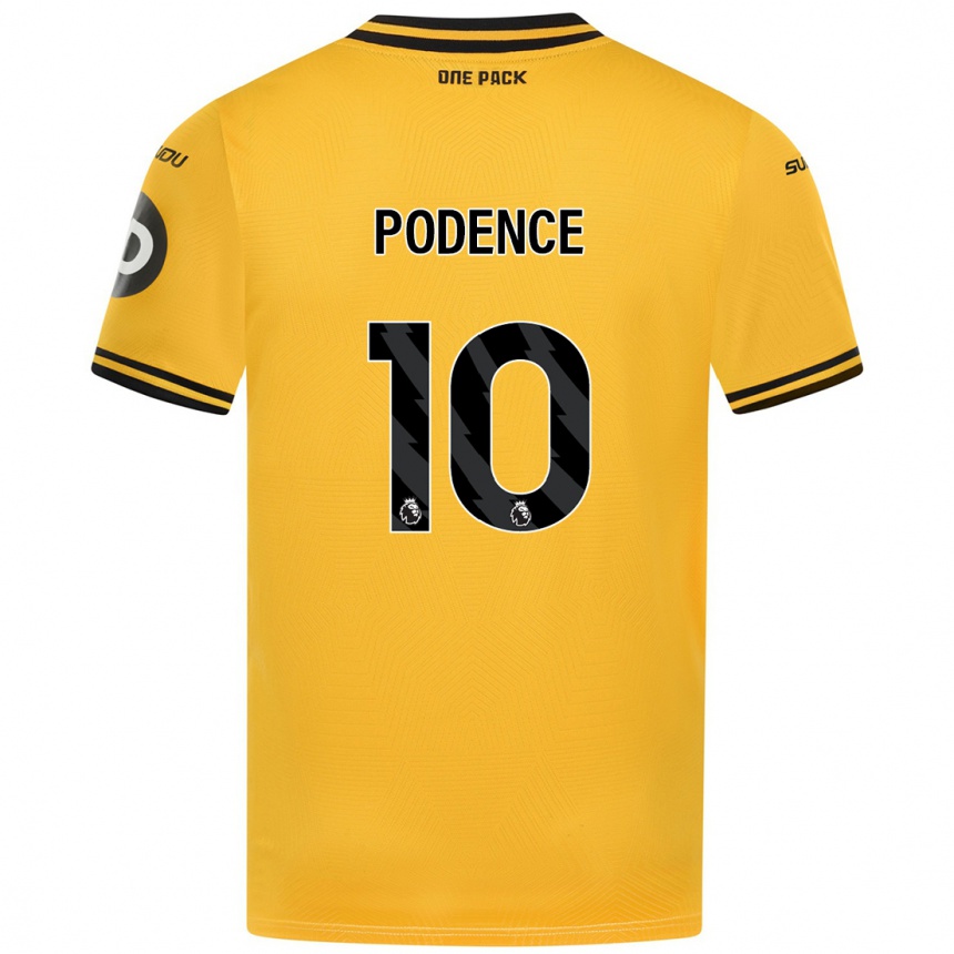 Niño Fútbol Camiseta Daniel Podence #10 Amarillo 1ª Equipación 2024/25