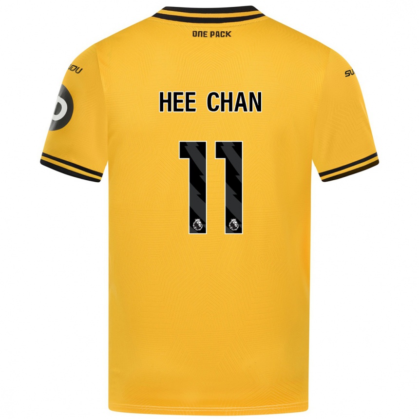 Niño Fútbol Camiseta Hee-Chan Hwang #11 Amarillo 1ª Equipación 2024/25