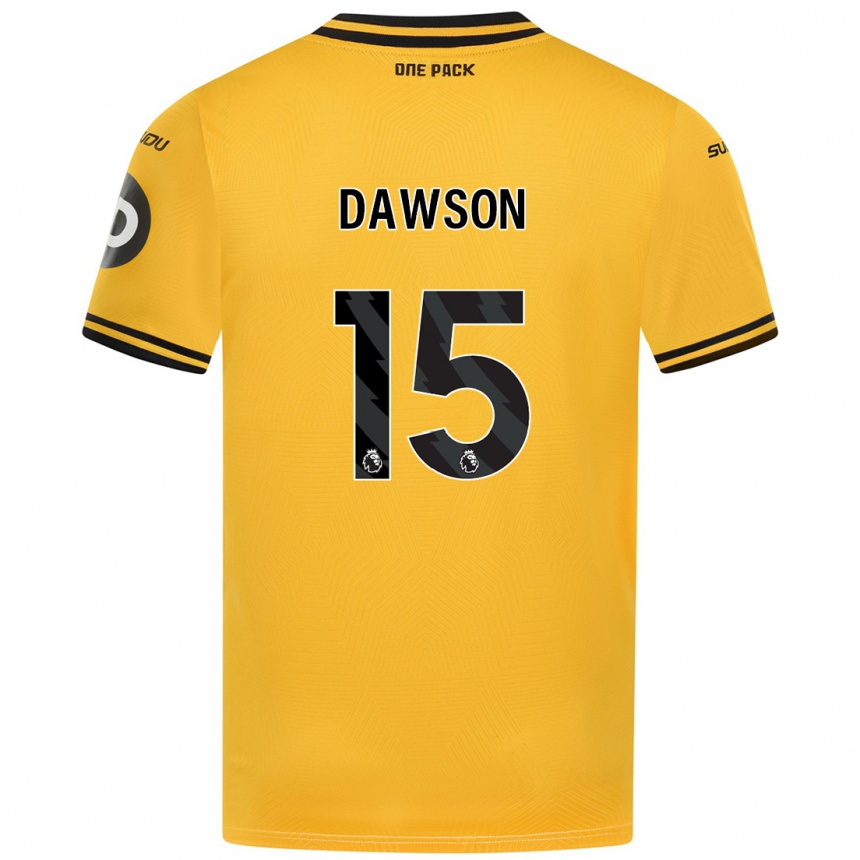 Niño Fútbol Camiseta Craig Dawson #15 Amarillo 1ª Equipación 2024/25