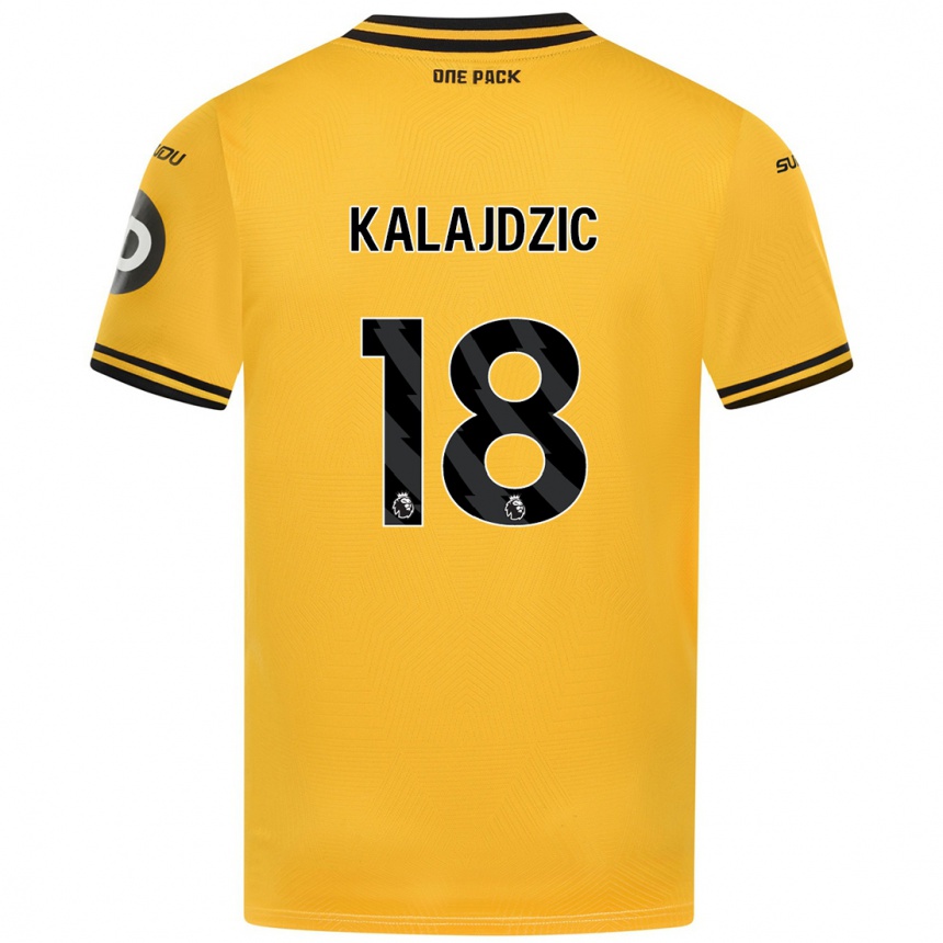 Niño Fútbol Camiseta Sasa Kalajdzic #18 Amarillo 1ª Equipación 2024/25