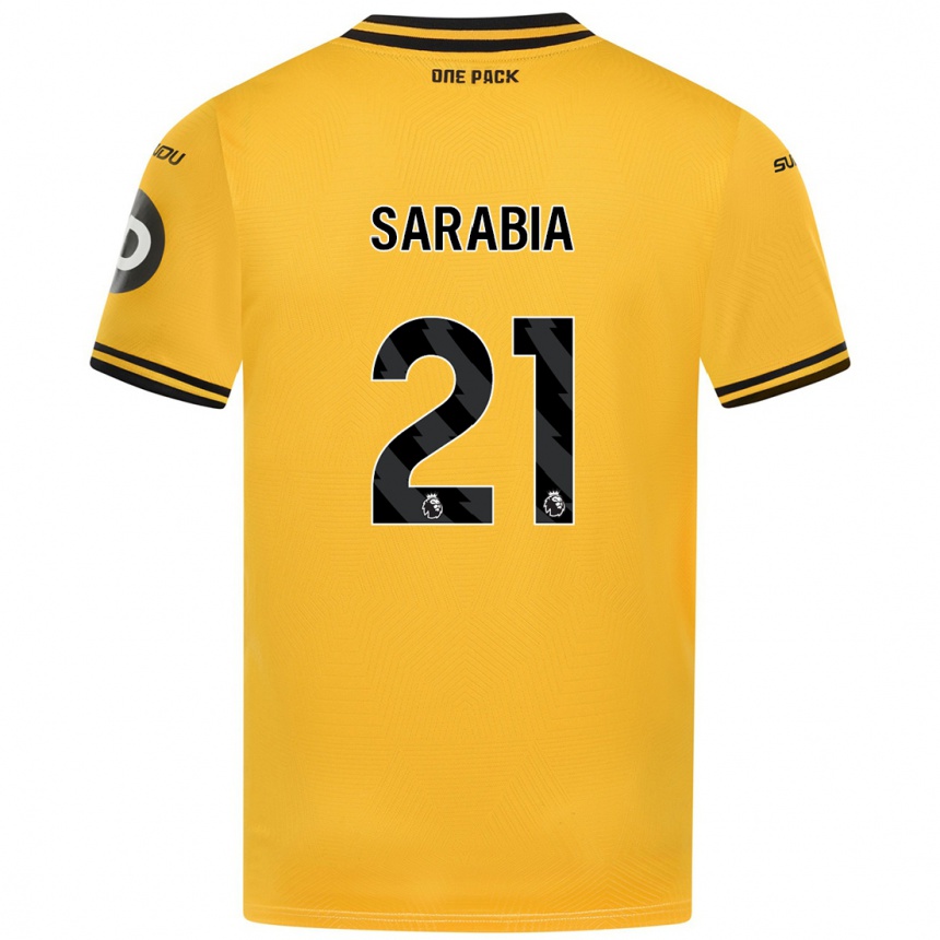 Niño Fútbol Camiseta Pablo Sarabia #21 Amarillo 1ª Equipación 2024/25