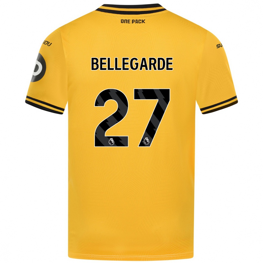 Niño Fútbol Camiseta Jean-Ricner Bellegarde #27 Amarillo 1ª Equipación 2024/25