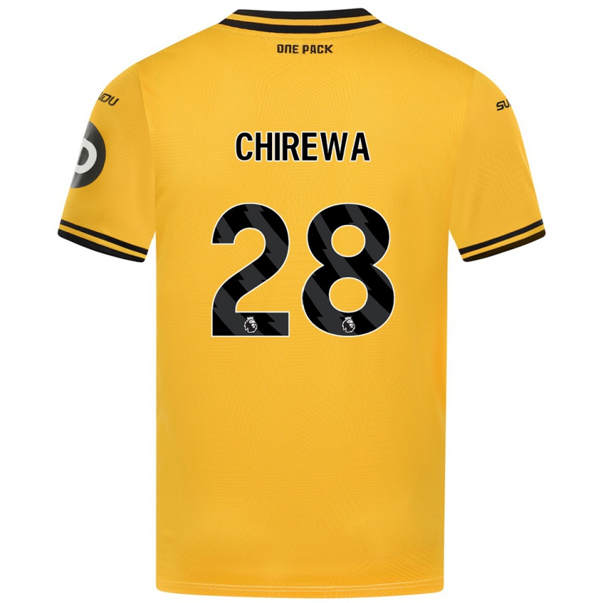 Niño Fútbol Camiseta Tawanda Chirewa #28 Amarillo 1ª Equipación 2024/25