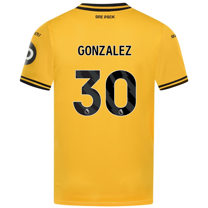 Niño Fútbol Camiseta Enso González #30 Amarillo 1ª Equipación 2024/25