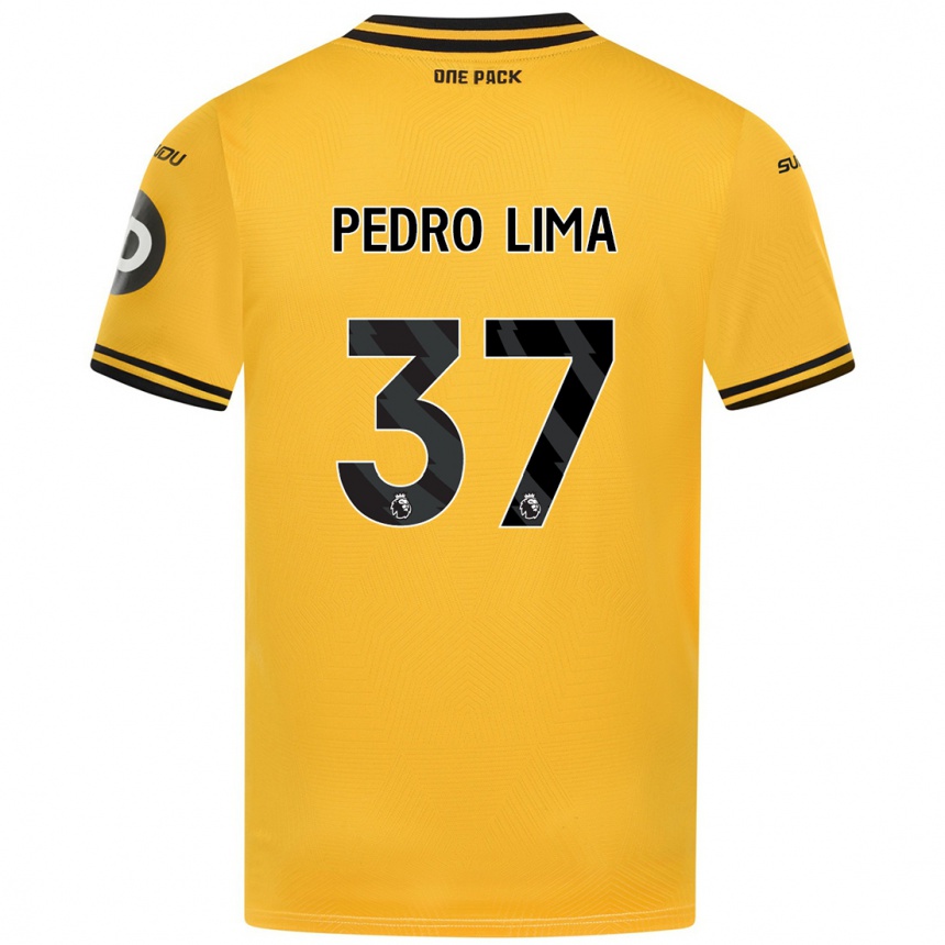 Niño Fútbol Camiseta Pedro Lima #37 Amarillo 1ª Equipación 2024/25