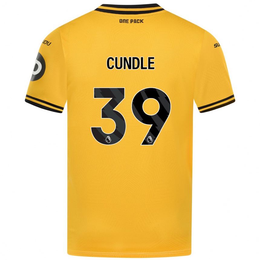 Niño Fútbol Camiseta Luke Cundle #39 Amarillo 1ª Equipación 2024/25