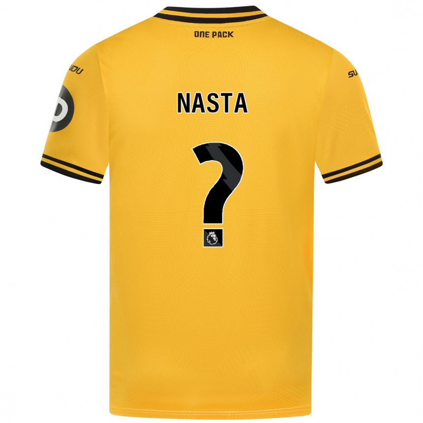 Niño Fútbol Camiseta Arthur Nasta #0 Amarillo 1ª Equipación 2024/25