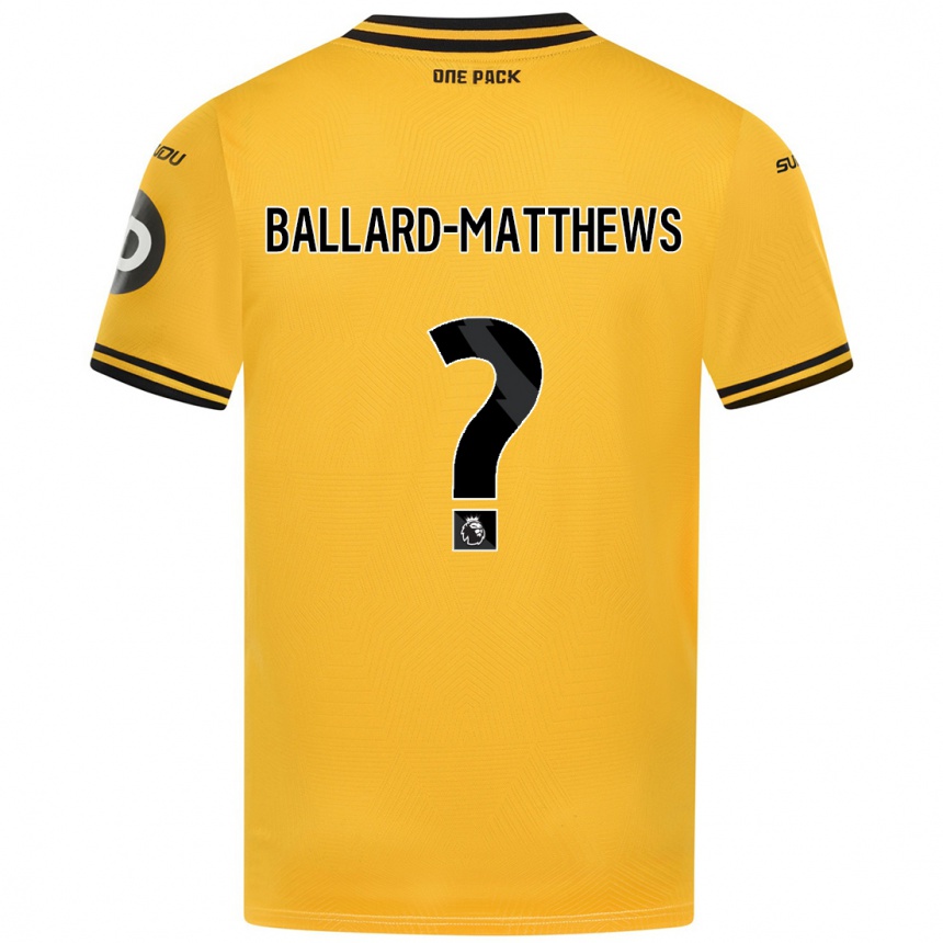 Niño Fútbol Camiseta Emilio Ballard-Matthews #0 Amarillo 1ª Equipación 2024/25