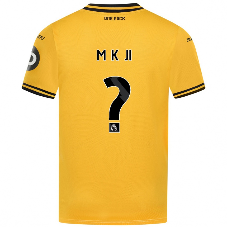 Niño Fútbol Camiseta Min-Kyu Ji #0 Amarillo 1ª Equipación 2024/25