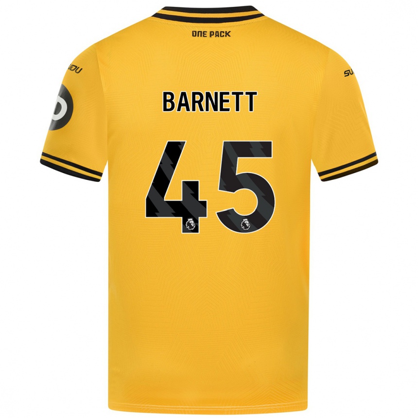 Niño Fútbol Camiseta Ty Barnett #45 Amarillo 1ª Equipación 2024/25