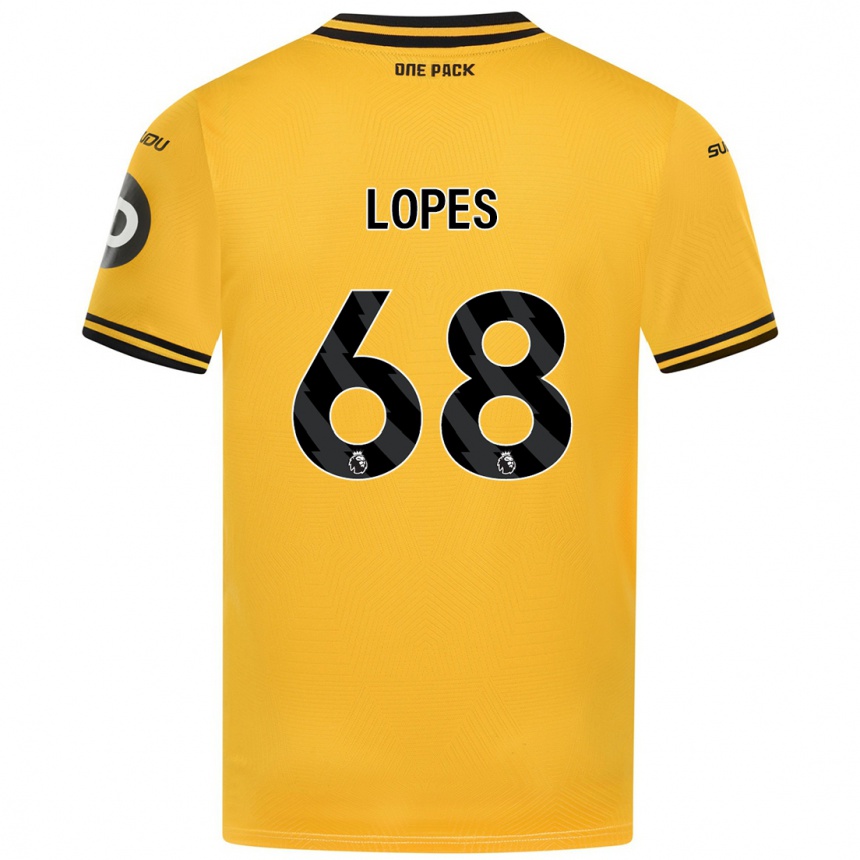 Niño Fútbol Camiseta Leo Lopes #68 Amarillo 1ª Equipación 2024/25