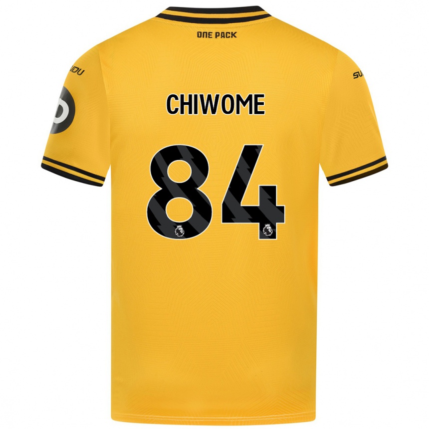 Niño Fútbol Camiseta Leon Chiwome #84 Amarillo 1ª Equipación 2024/25