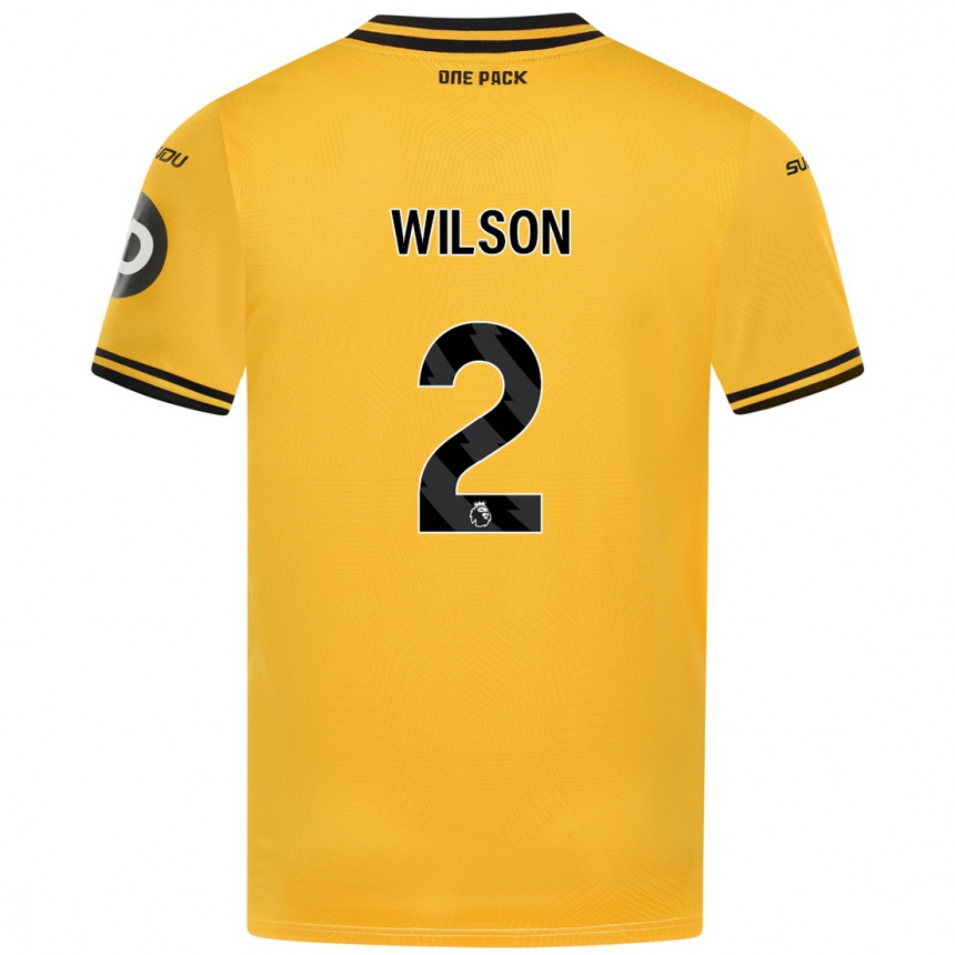 Niño Fútbol Camiseta Ellie Wilson #2 Amarillo 1ª Equipación 2024/25