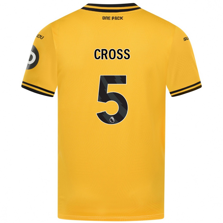 Niño Fútbol Camiseta Emma Cross #5 Amarillo 1ª Equipación 2024/25