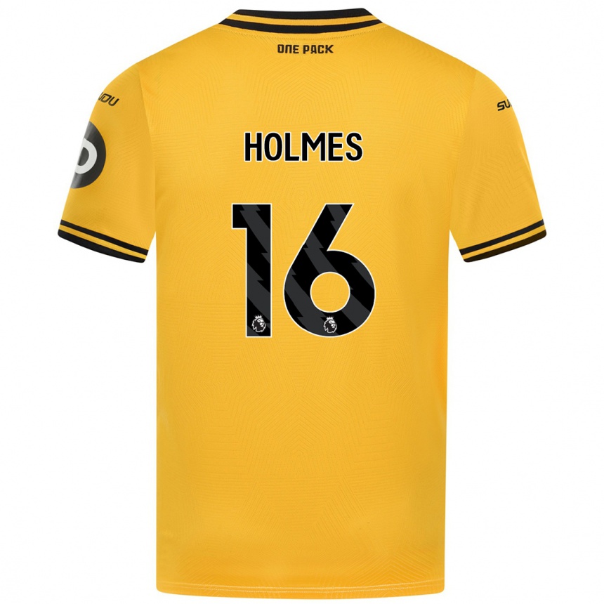 Niño Fútbol Camiseta Summer Holmes #16 Amarillo 1ª Equipación 2024/25