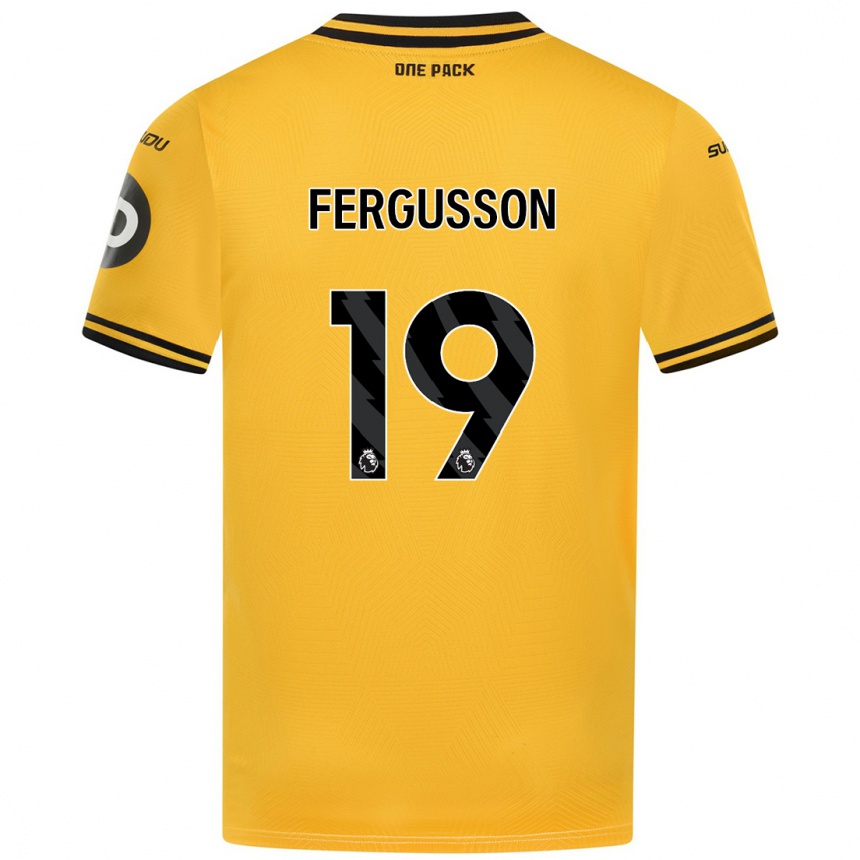 Niño Fútbol Camiseta Liv Fergusson #19 Amarillo 1ª Equipación 2024/25