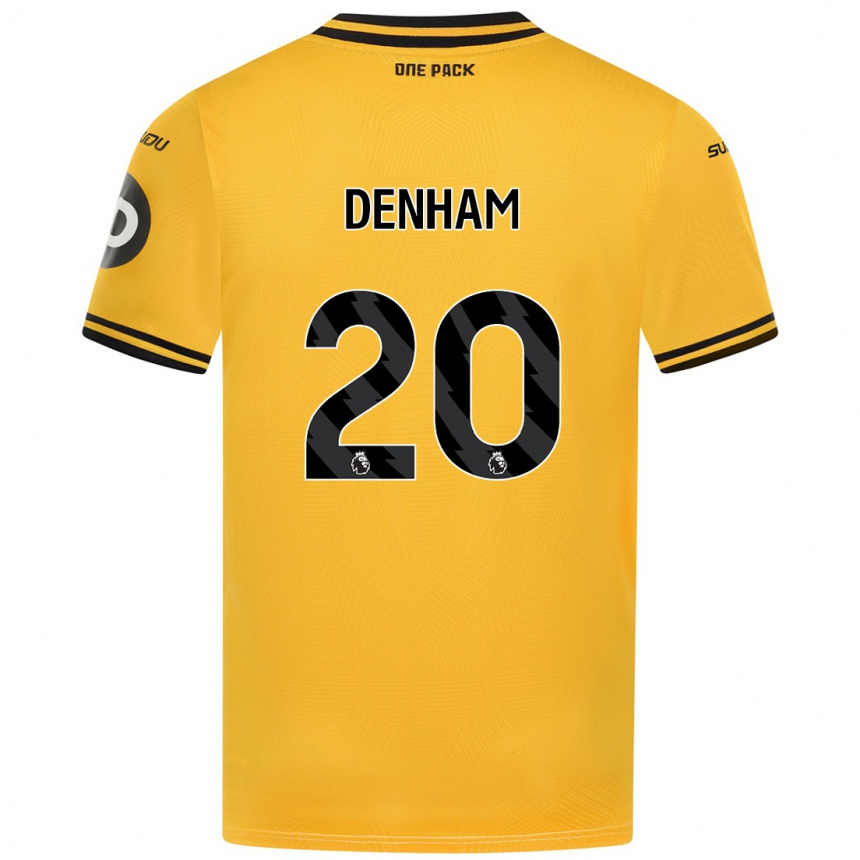 Niño Fútbol Camiseta Ania Denham #20 Amarillo 1ª Equipación 2024/25