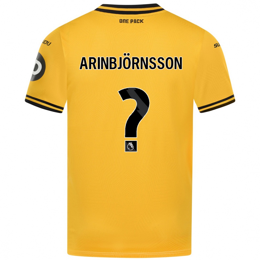 Niño Fútbol Camiseta Pálmi Rafn Arinbjörnsson #0 Amarillo 1ª Equipación 2024/25