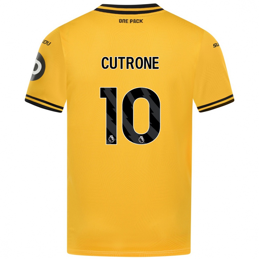 Niño Fútbol Camiseta Patrick Cutrone #10 Amarillo 1ª Equipación 2024/25