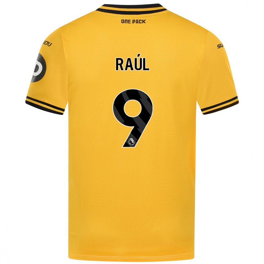 Niño Fútbol Camiseta Raul Jimenez #9 Amarillo 1ª Equipación 2024/25