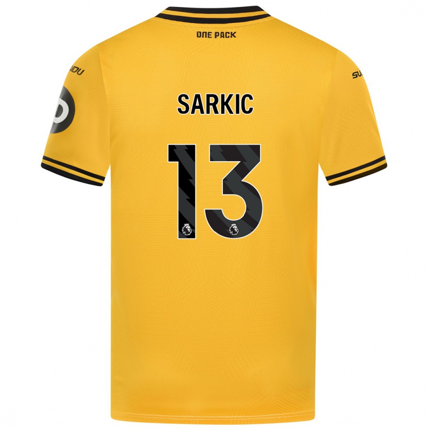 Niño Fútbol Camiseta Matija Sarkic #13 Amarillo 1ª Equipación 2024/25