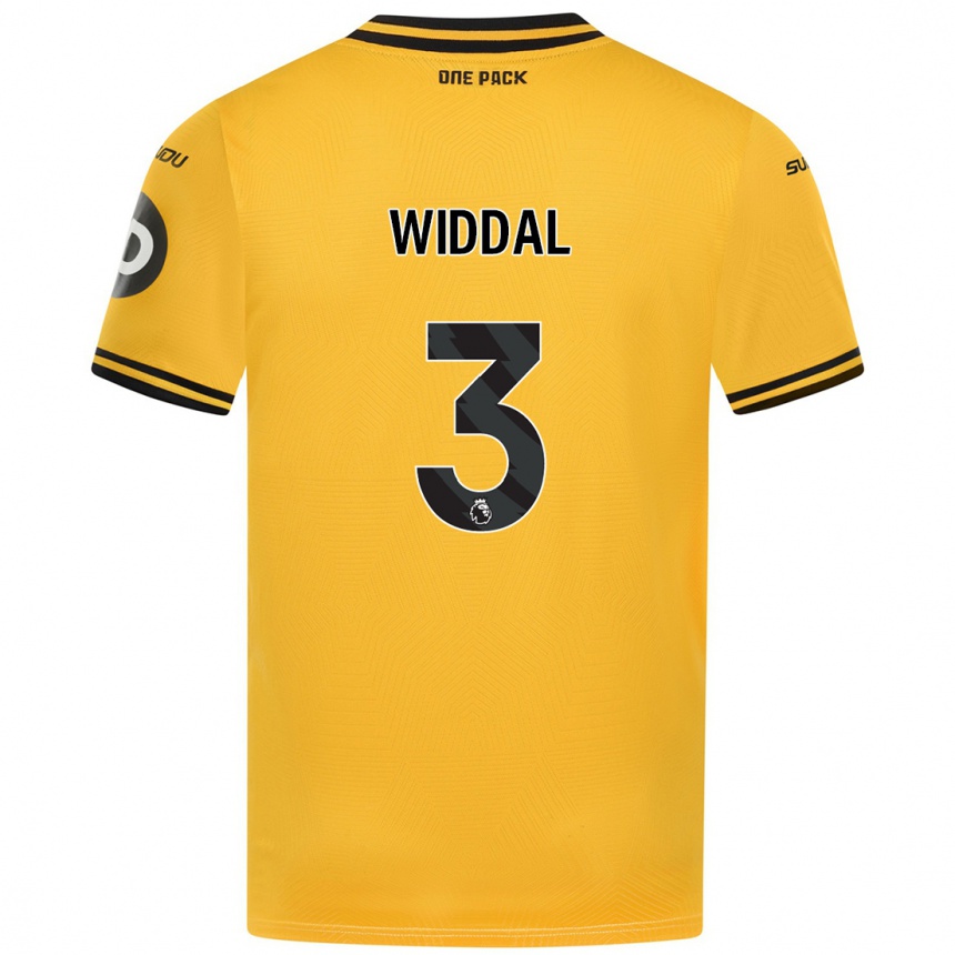 Niño Fútbol Camiseta Natalie Widdal #3 Amarillo 1ª Equipación 2024/25