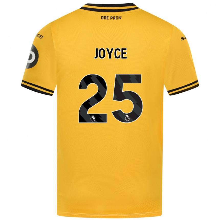 Niño Fútbol Camiseta Leonie Joyce #25 Amarillo 1ª Equipación 2024/25