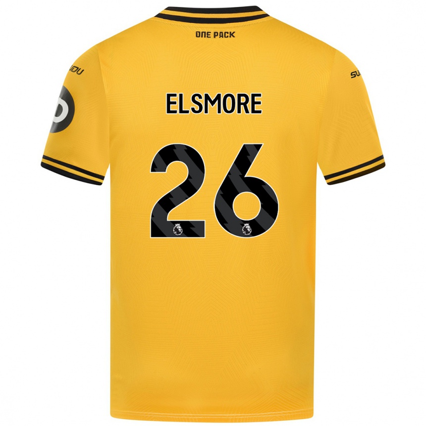 Niño Fútbol Camiseta Ria Elsmore #26 Amarillo 1ª Equipación 2024/25