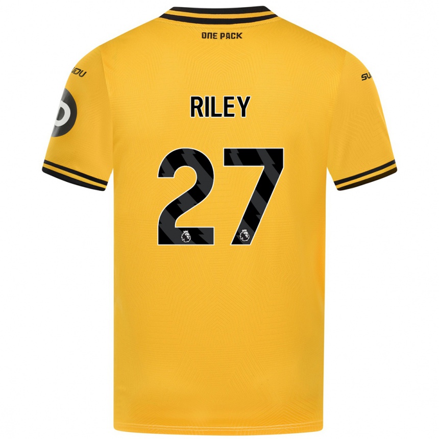 Niño Fútbol Camiseta Lauren Riley #27 Amarillo 1ª Equipación 2024/25