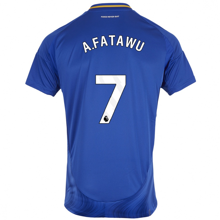 Niño Fútbol Camiseta Issahaku Fatawu #7 Azul Blanco 1ª Equipación 2024/25