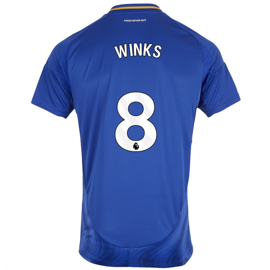 Niño Fútbol Camiseta Harry Winks #8 Azul Blanco 1ª Equipación 2024/25