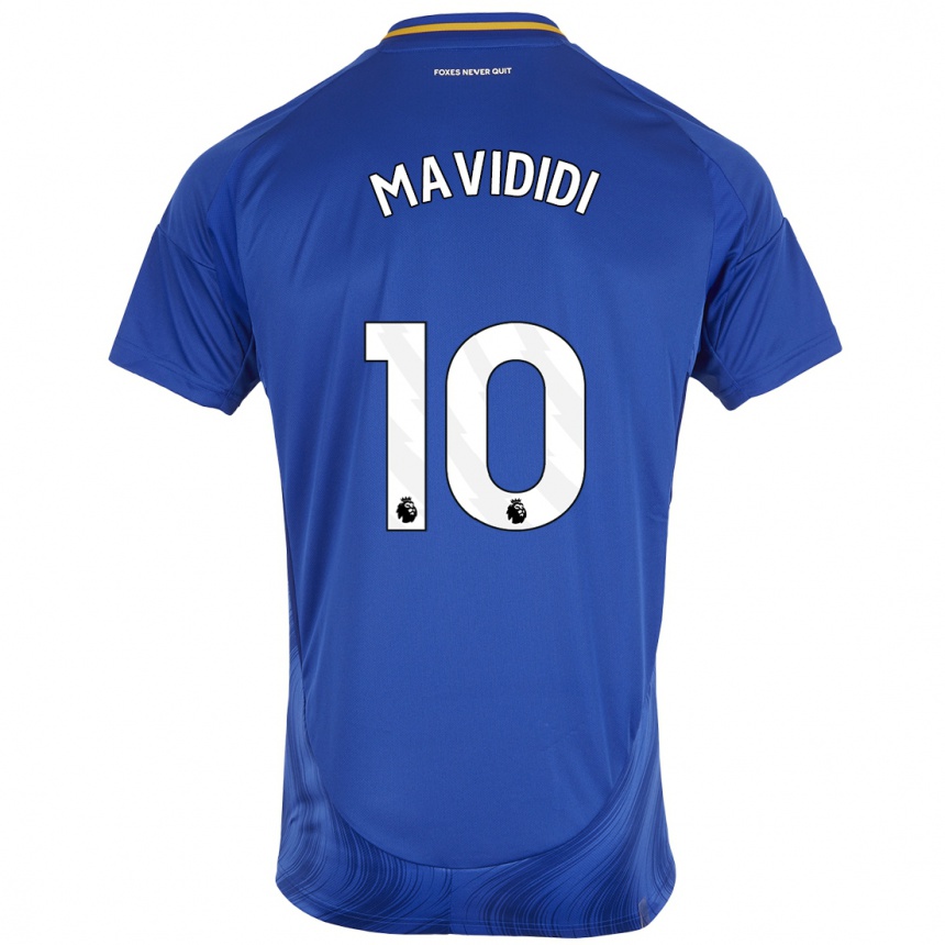 Niño Fútbol Camiseta Stephy Mavididi #10 Azul Blanco 1ª Equipación 2024/25