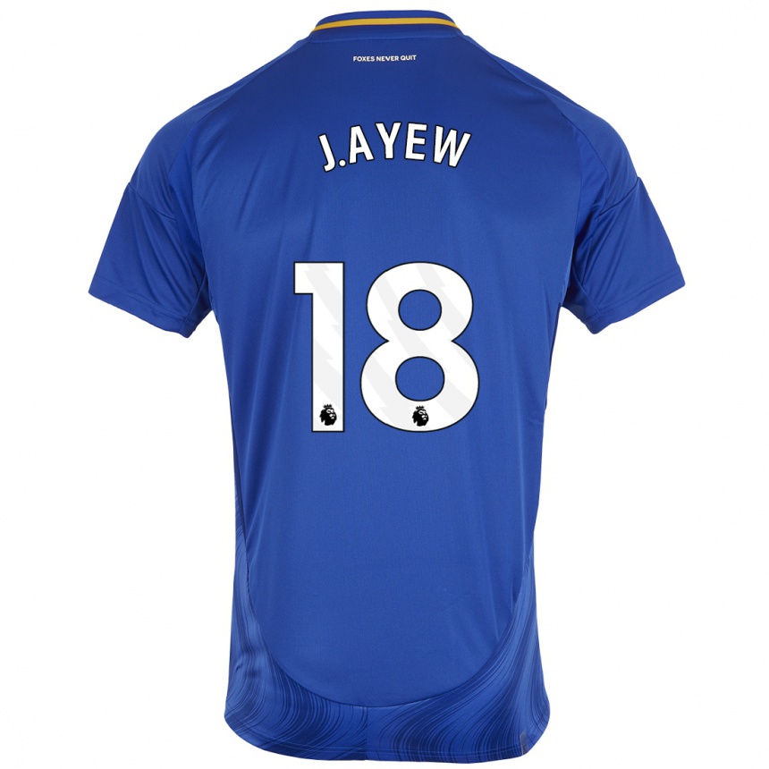 Niño Fútbol Camiseta Ayew #18 Azul Blanco 1ª Equipación 2024/25