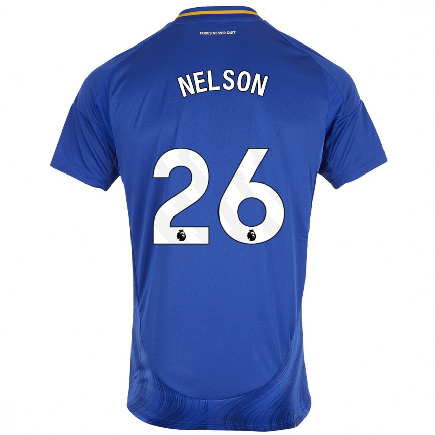 Niño Fútbol Camiseta Ben Nelson #26 Azul Blanco 1ª Equipación 2024/25