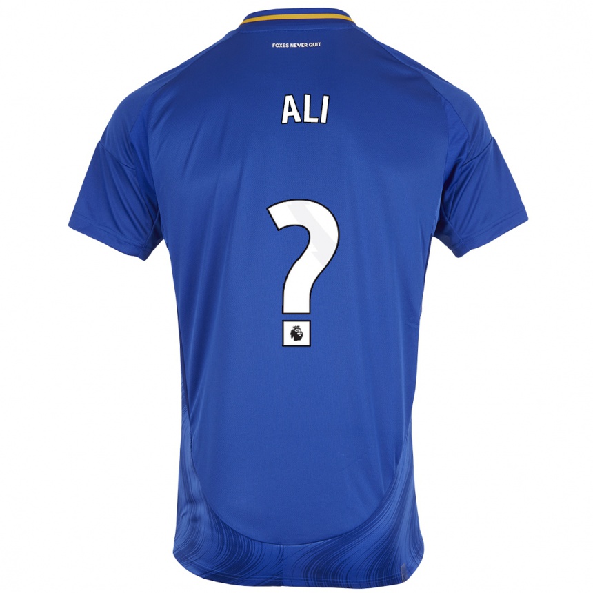 Niño Fútbol Camiseta Mirsad Ali #0 Azul Blanco 1ª Equipación 2024/25