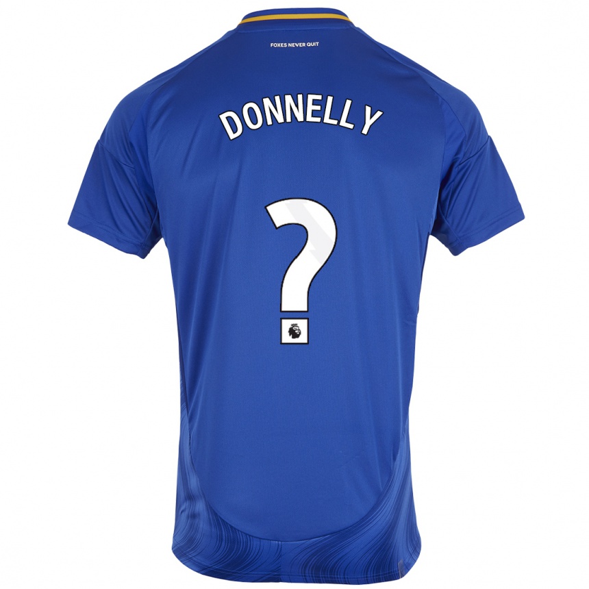 Niño Fútbol Camiseta Ryan Donnelly #0 Azul Blanco 1ª Equipación 2024/25