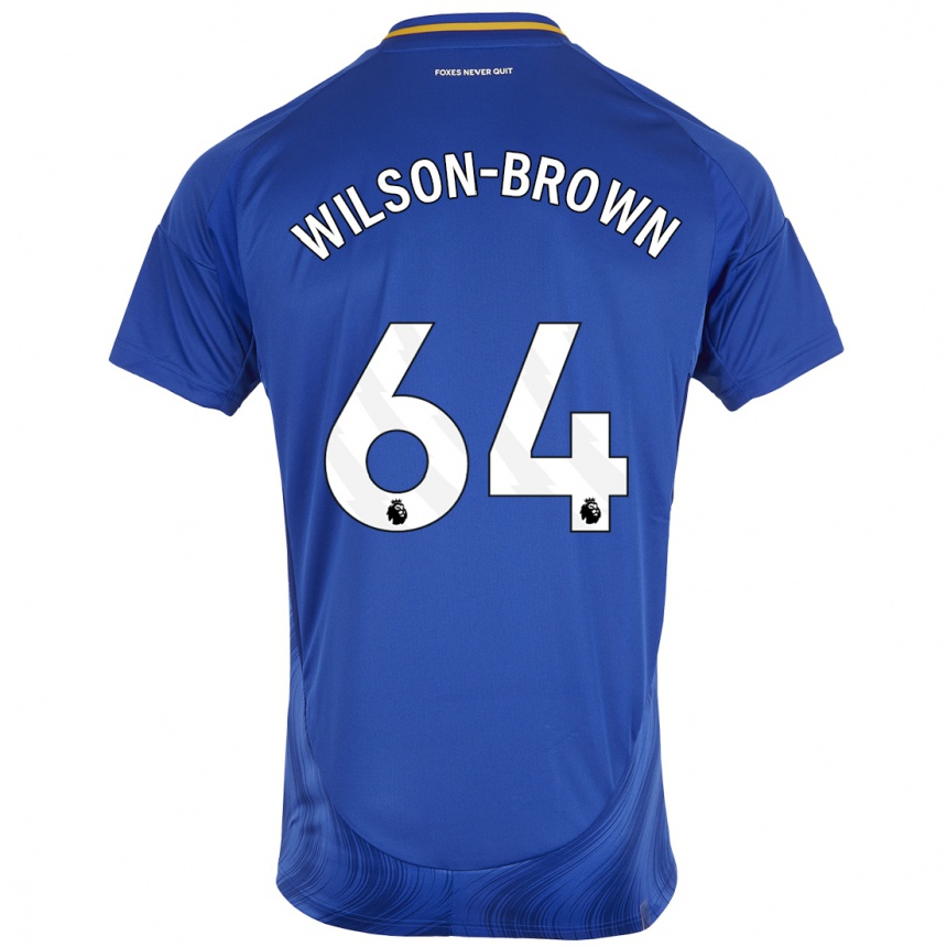 Niño Fútbol Camiseta Thomas Wilson-Brown #64 Azul Blanco 1ª Equipación 2024/25