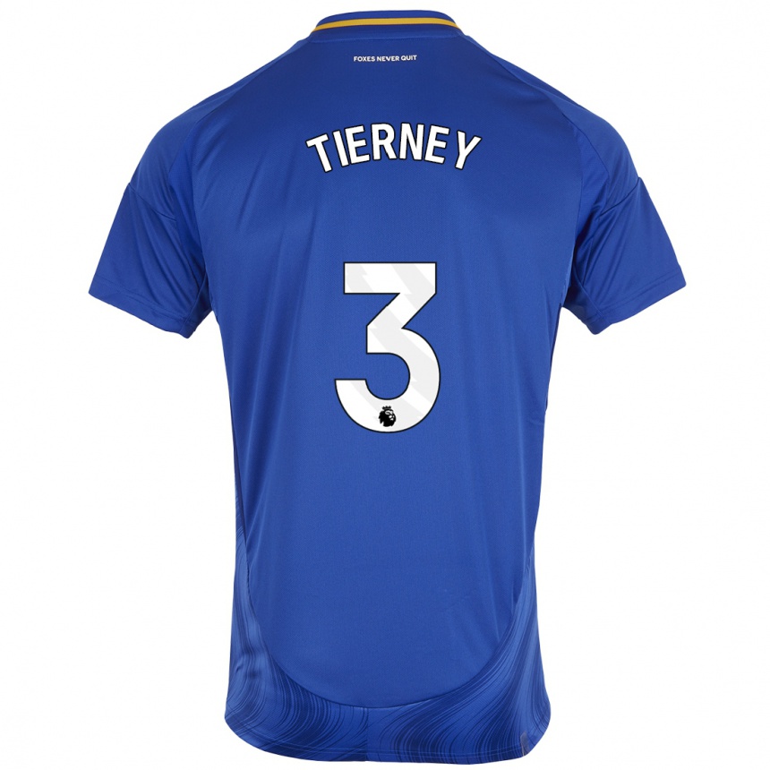 Niño Fútbol Camiseta Sam Tierney #3 Azul Blanco 1ª Equipación 2024/25