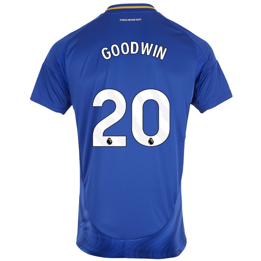 Niño Fútbol Camiseta Missy Goodwin #20 Azul Blanco 1ª Equipación 2024/25