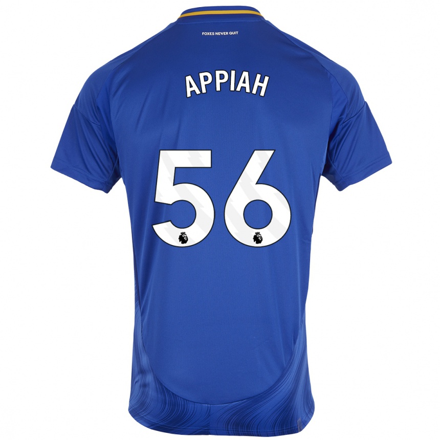 Niño Fútbol Camiseta Paul Appiah #56 Azul Blanco 1ª Equipación 2024/25