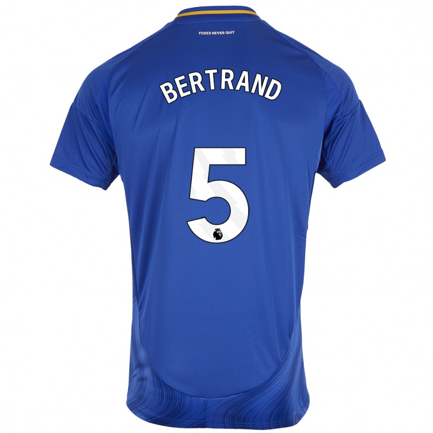 Niño Fútbol Camiseta Ryan Bertrand #5 Azul Blanco 1ª Equipación 2024/25