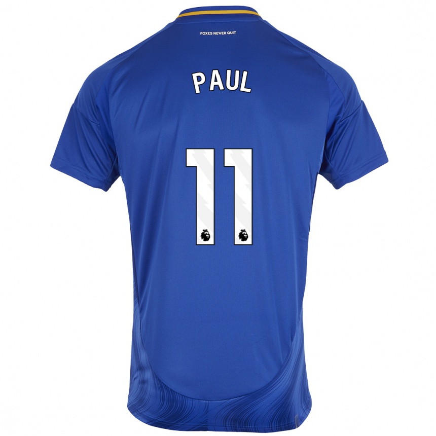 Niño Fútbol Camiseta Lachante Paul #11 Azul Blanco 1ª Equipación 2024/25