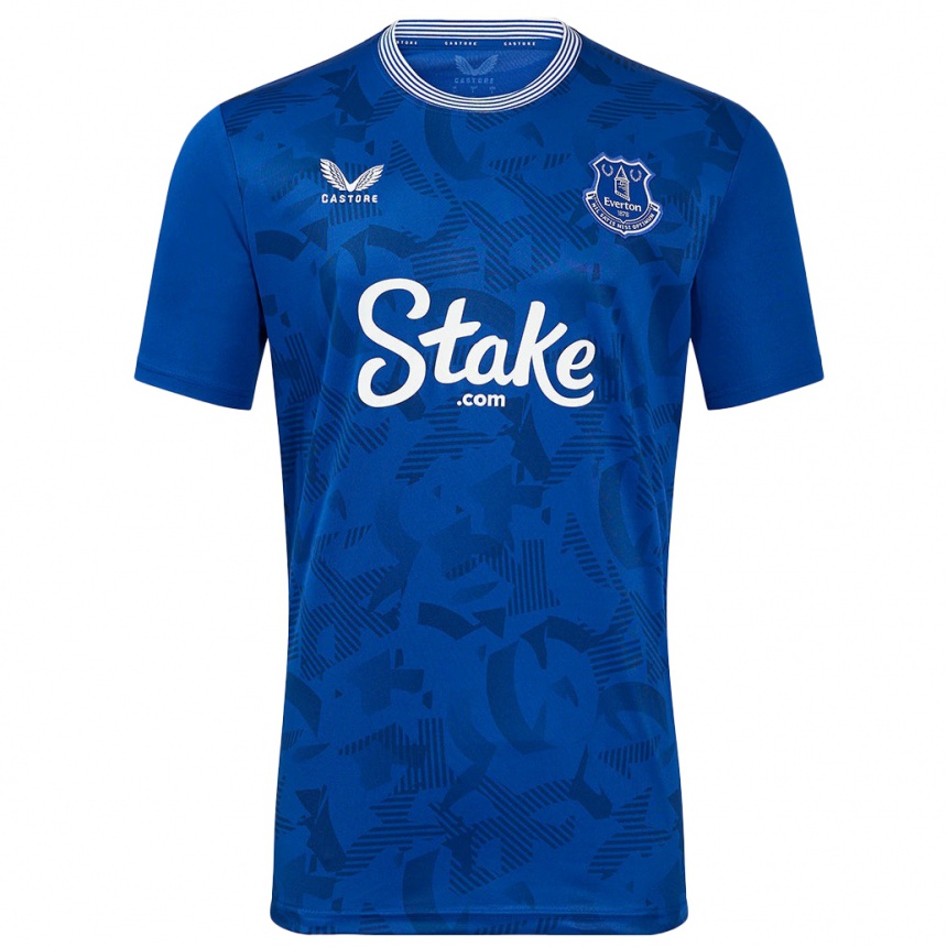 Niño Fútbol Camiseta Mason Holgate #4 Azul Con 1ª Equipación 2024/25