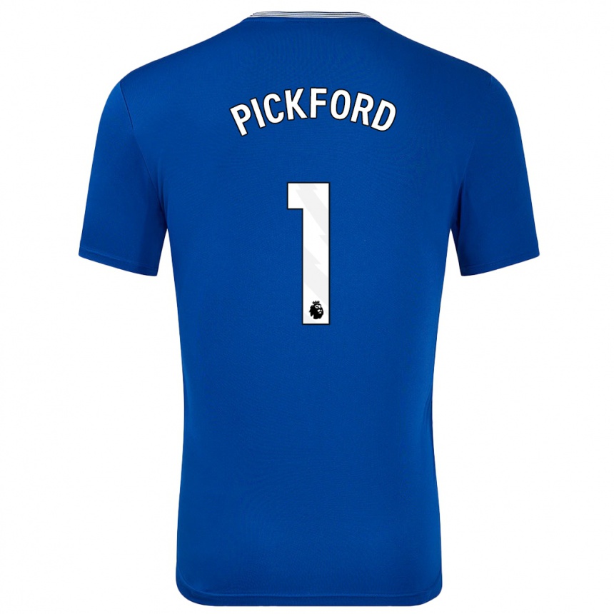 Niño Fútbol Camiseta Pickford #1 Azul Con 1ª Equipación 2024/25