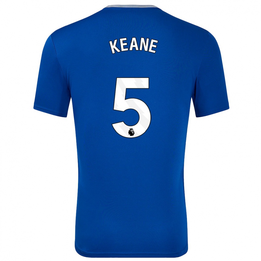 Niño Fútbol Camiseta Michael Keane #5 Azul Con 1ª Equipación 2024/25