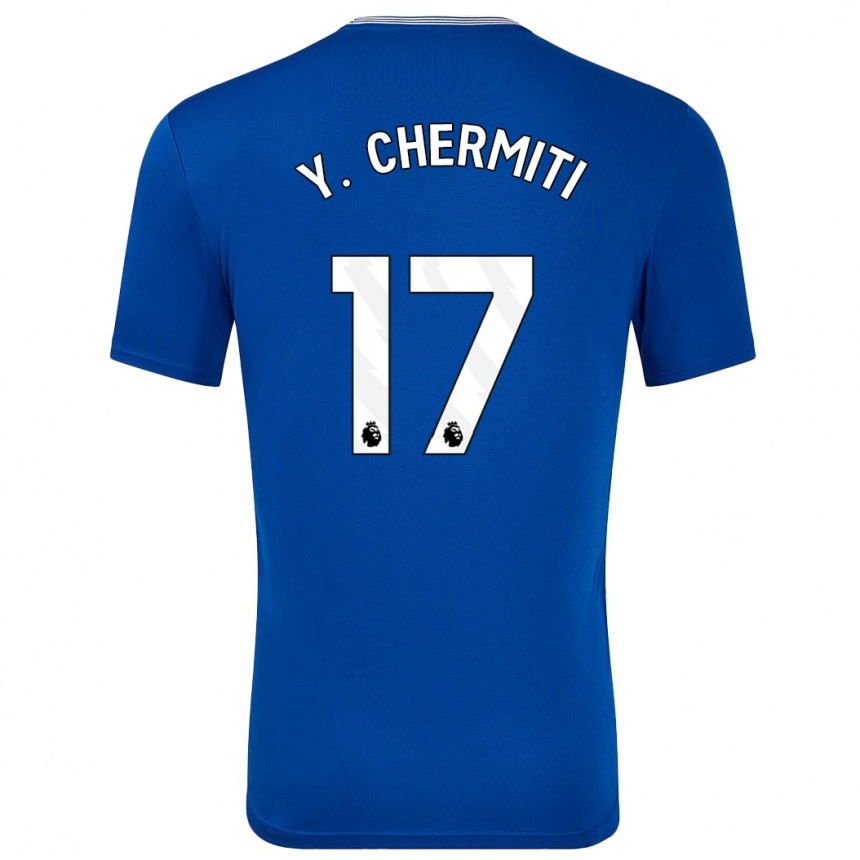 Niño Fútbol Camiseta Chermiti #17 Azul Con 1ª Equipación 2024/25