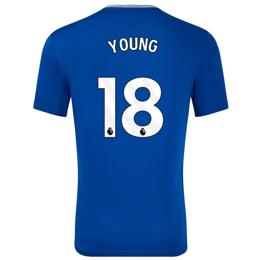 Niño Fútbol Camiseta Ashley Young #18 Azul Con 1ª Equipación 2024/25