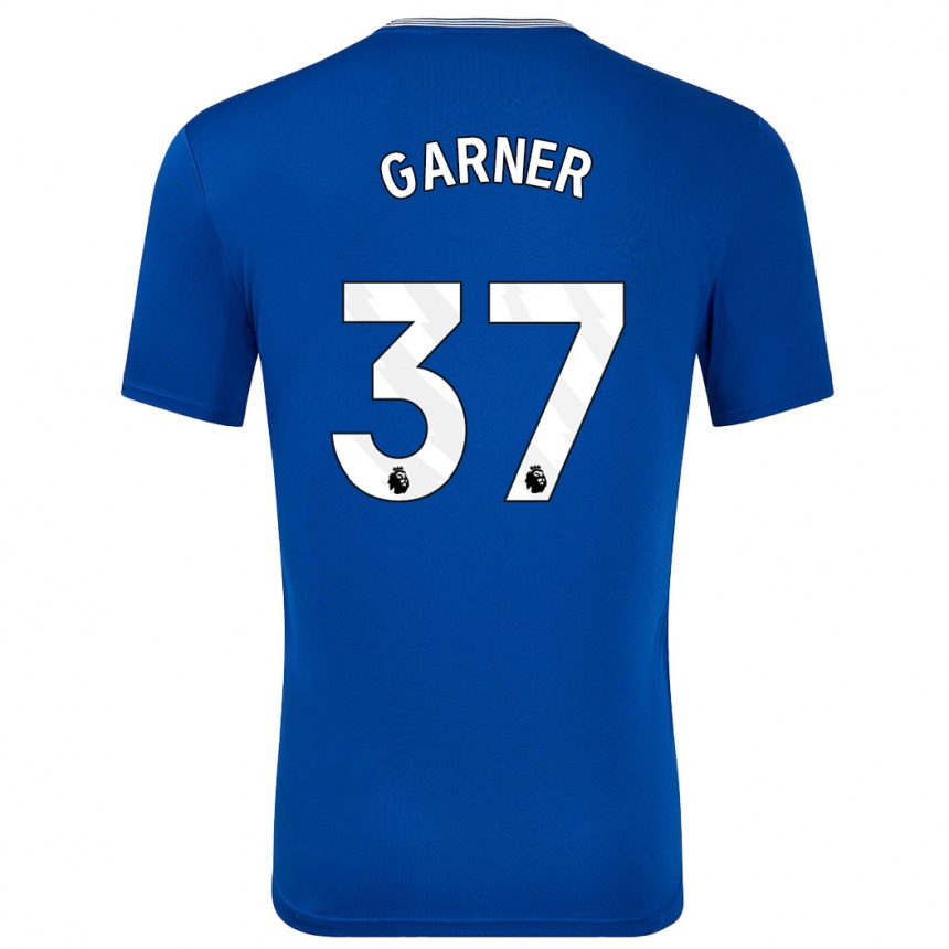 Niño Fútbol Camiseta James Garner #37 Azul Con 1ª Equipación 2024/25