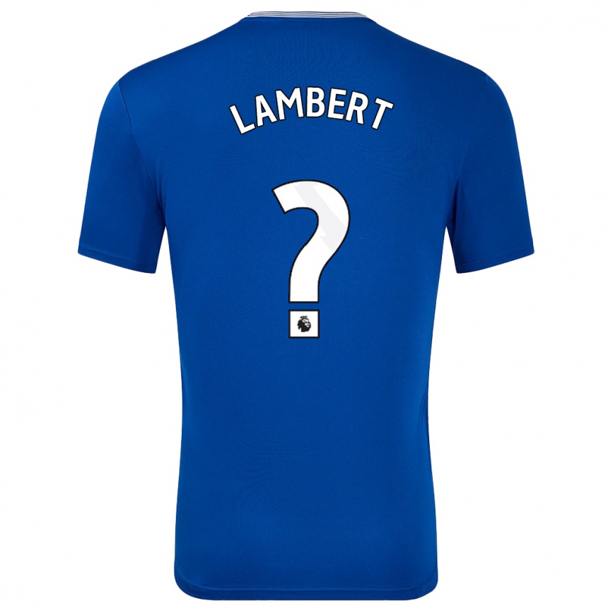 Niño Fútbol Camiseta Rocco Lambert #0 Azul Con 1ª Equipación 2024/25