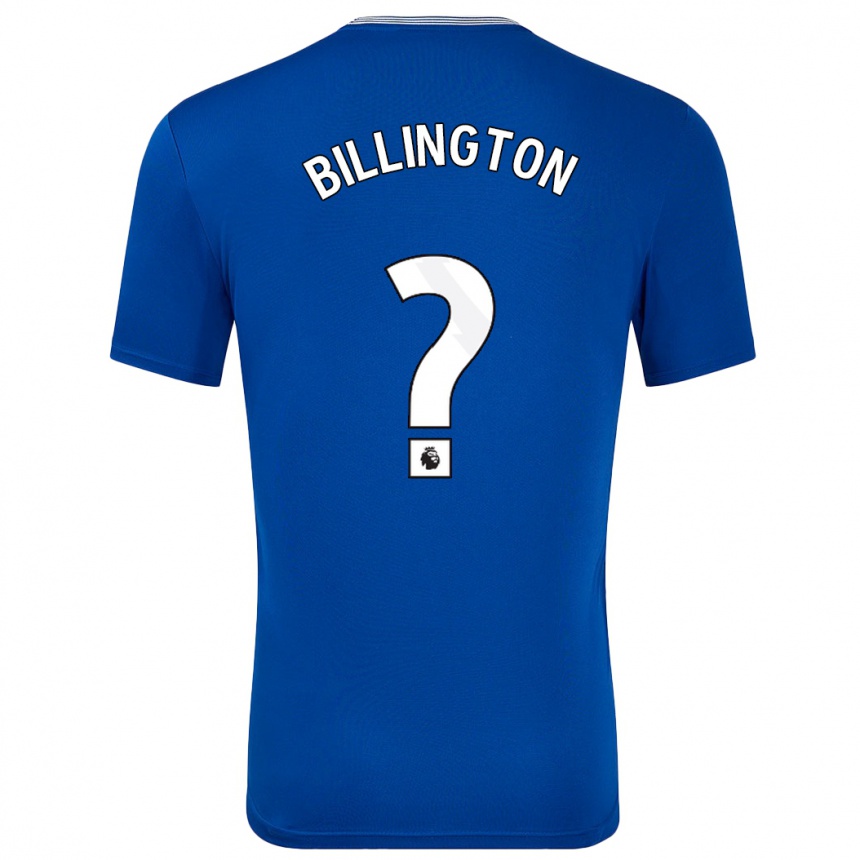 Niño Fútbol Camiseta Harvey Billington #0 Azul Con 1ª Equipación 2024/25